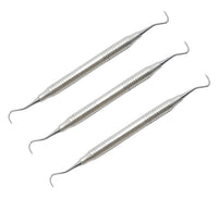 Dental H6/H7 Hygienist Scaler – Double End Sickle Scaler | 16.5 cm Ergonomic Hollow Handle | Periodontal & Endodontic Instrument Set | 3-Piece Set ‎#SH6/7XE2