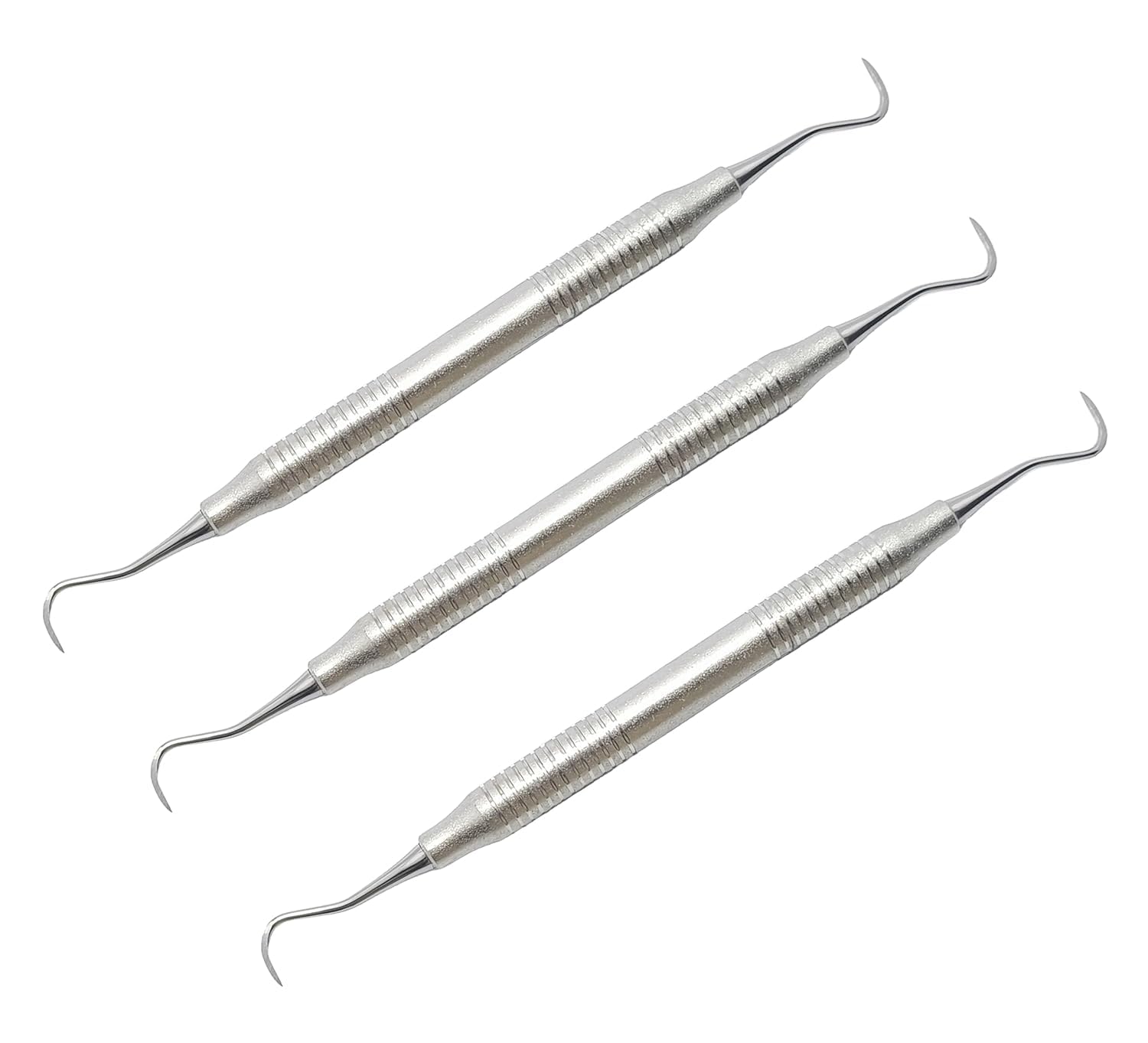 Dental H6/H7 Hygienist Scaler – Double End Sickle Scaler | 16.5 cm Ergonomic Hollow Handle | Periodontal & Endodontic Instrument Set | 3-Piece Set ‎#SH6/7XE2
