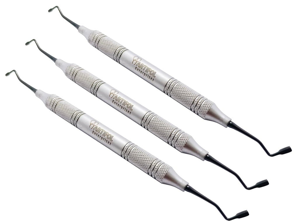Plugger Tanner Posterior Composite Filling Instruments | 3-Piece Dental Kit | Titanium Black Non-Stick Tips #TNPLGOT