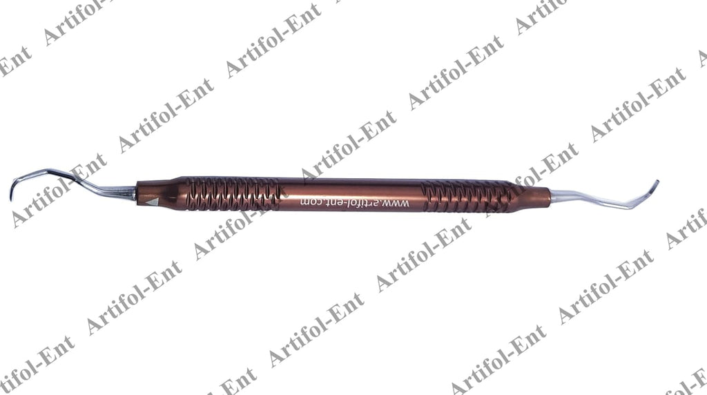 Double-Ended Periodontal Instruments | Brown Color-Coated Aluminum Hollow Handles | #GR1314