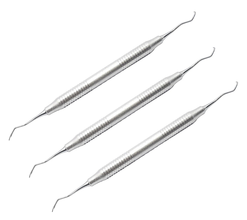 Gracey Curette 13/14 – Double End Dental Periodontal Instrument | Ergonomic Hollow Handle | 3-Piece Hygiene Tool Set #‎SG13/14XE2