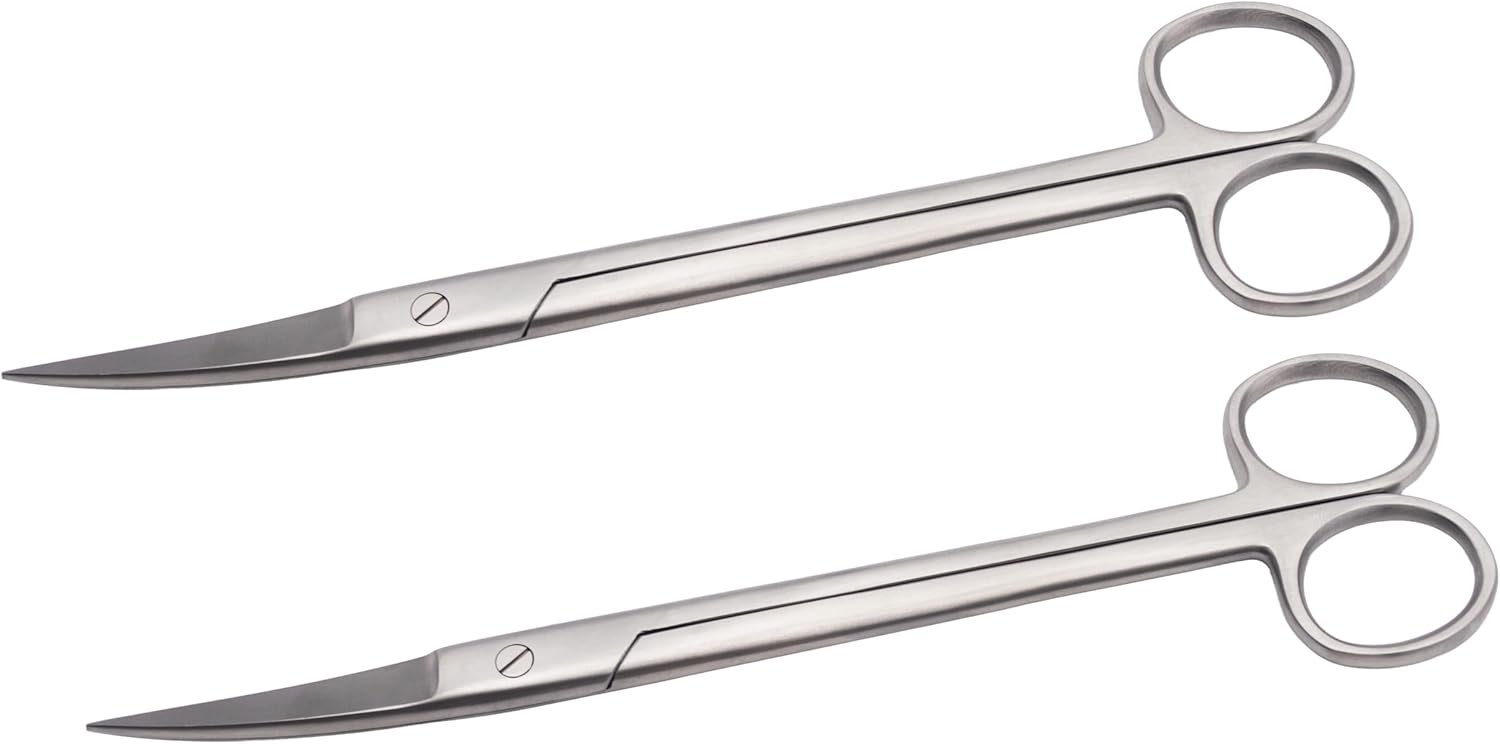 2 pcs Sims Curved Scissors – 20 cm | Stainless Steel Precision Surgical Scissors with Long Reach #113910127