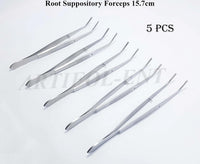 Dental Root Tweezers 15.7 cm (6.25") – Surgical Dental Forceps | Stainless Steel Root Handling Tools – 5 Pcs Set #114500051