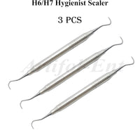 Dental H6/H7 Hygienist Scaler – Double End Sickle Scaler | 16.5 cm Ergonomic Hollow Handle | Periodontal & Endodontic Instrument Set | 3-Piece Set ‎#SH6/7XE2