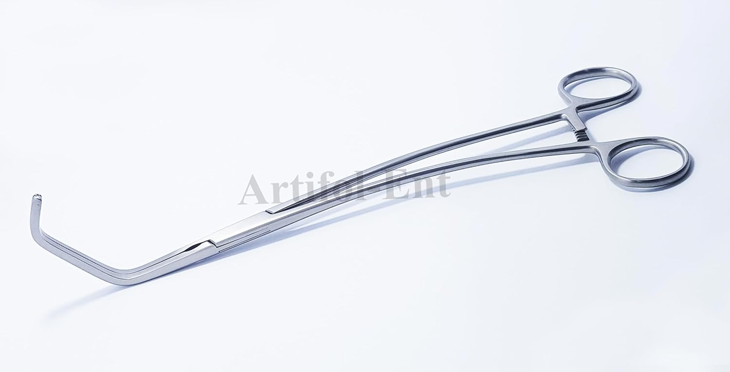 Satinsky DeBakey Atraumatic Clamp 25 cm (10") – Tangential Occlusion Surgical Forceps, 2-Piece Stainless Steel Set