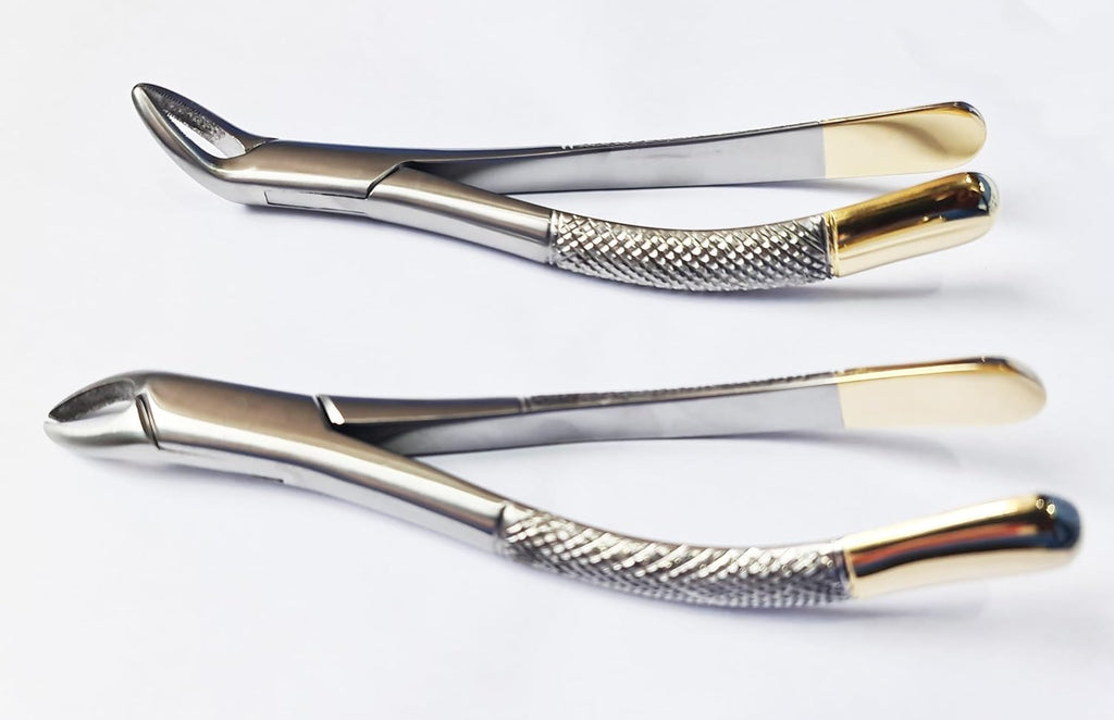 Dental Extracting Forceps 150 & 151 – Tooth Extraction Tools with T/C Layer | Premium Stainless Steel | 2 Pcs Set | Reusable & Autoclavable