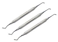 Rounded Plugger Tip Goldstin Flexy-Thin Composite Filling Instrument Set – 3 Pcs | Titanium Black-Coated Tips | Ergonomic Hollow Handle #TNCIGFT1