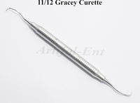 Gracey Curette 11/12 – Double End Dental Periodontal Instrument | Ergonomic Hollow Handle | 3-Piece Hygiene Tool Set #‎SG11/12XE2