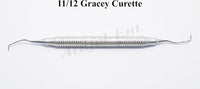 Gracey Curette 11/12 – Double End Dental Periodontal Instrument | Ergonomic Hollow Handle | 3-Piece Hygiene Tool Set #‎SG11/12XE2