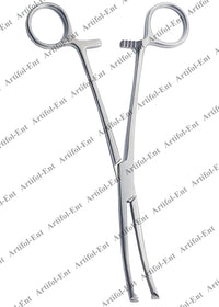 Rochester Ochsner Forceps Set – Curved 7" (18 cm) | 1×2 Teeth Kocher Clamps with Serrated Jaws | Stainless Steel – 3 Pcs #115910143