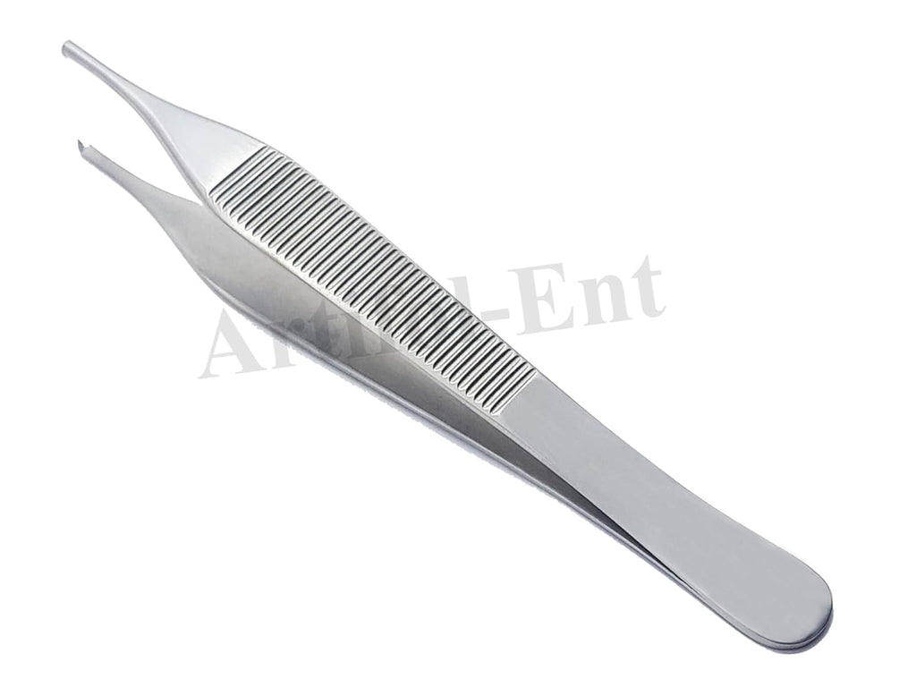 Adson Tissue Forceps 1×2 Teeth – 12 cm & 15 cm Kocher Surgical Tweezers | Stainless Steel Precision Instruments | 4 Pcs #‎114910111 & 114910113