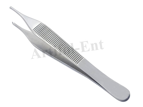 Adson Tissue Forceps 1×2 Teeth – 12 cm & 15 cm Kocher Surgical Tweezers | Stainless Steel Precision Instruments | 4 Pcs #‎114910111 & 114910113