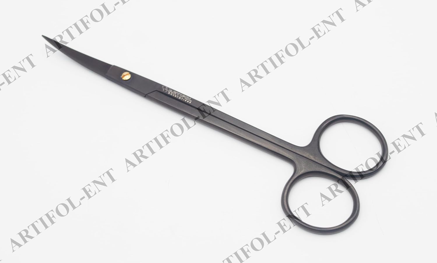 Elite TC Joseph Präzisionsschere – 14,5 cm gebogen | Wolframkarbid-Schneide | Stealth Black Professional Finish #OS1082