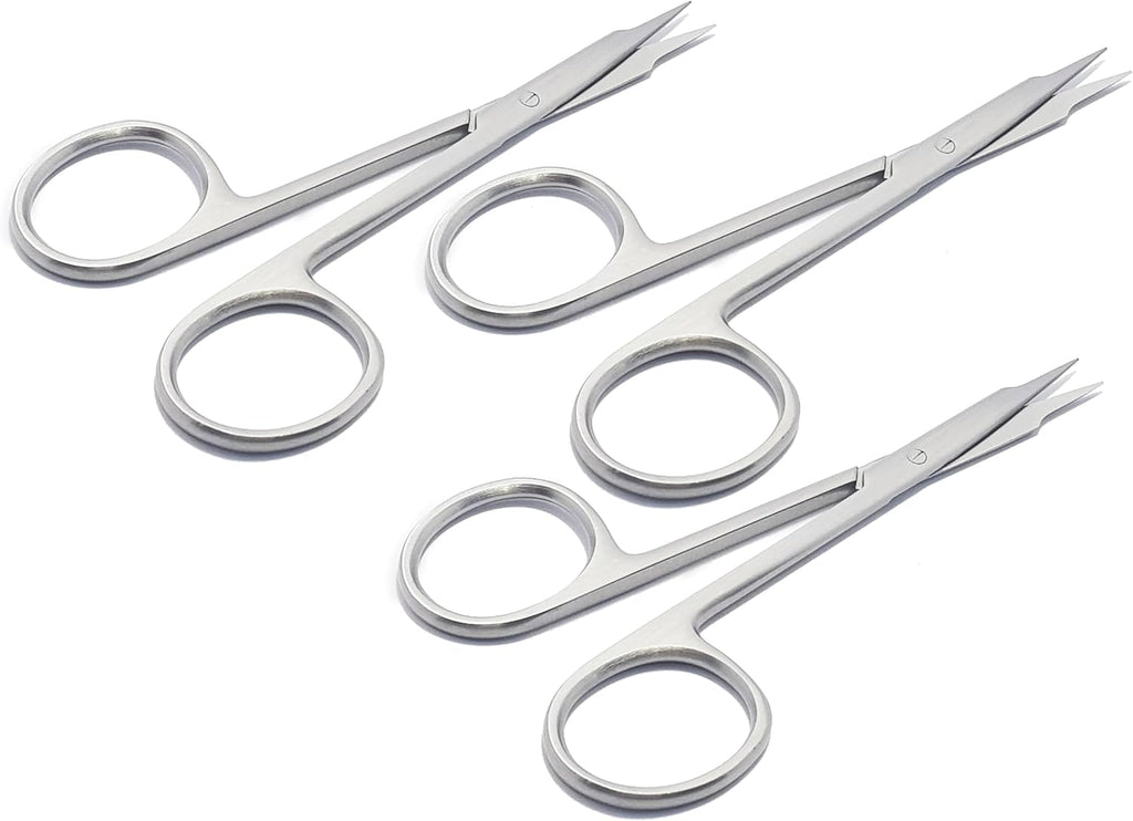 Stevens Eye Scissors – 10.5 cm | Fine-Tip Stainless Steel Scissors for Ophthalmic, ENT & Delicate Soft Tissue Dissection | Reusable & Autoclavable – 3 Pcs Set #113910379