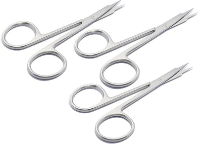 Stevens Eye Scissors – 10.5 cm | Fine-Tip Stainless Steel Scissors for Ophthalmic, ENT & Delicate Soft Tissue Dissection | Reusable & Autoclavable – 3 Pcs Set #113910379