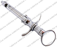 Dental Ring-Handle Cartridge Syringe – 1.8 mL | EU Thread, Three Aspiration Hooks | Brass with Chrome-Plated Finish, Reusable & Autoclavable #OS1079