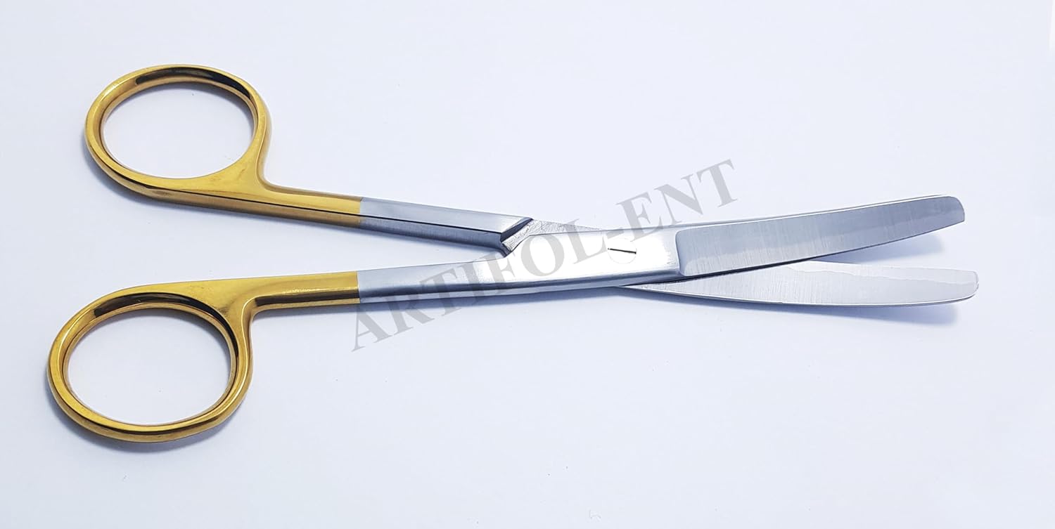 TC Operating Dressing Surgical Scissors – Curved B/B 14.5 cm (5.5") | Tungsten Carbide Blades | Medical-Grade Stainless Steel – 3 Pcs Set