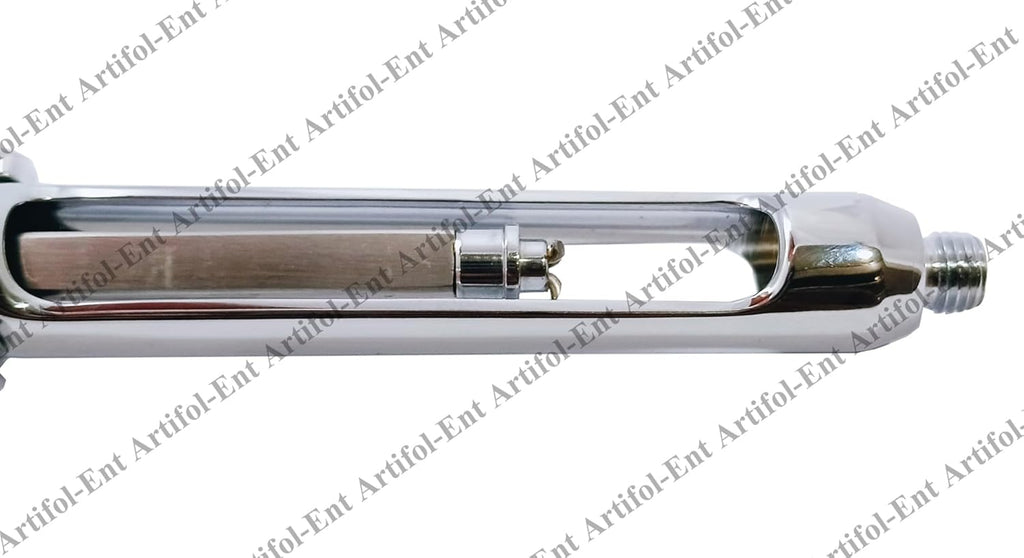 Dental Ring-Handle Cartridge Syringe – 1.8 mL | EU Thread, Three Aspiration Hooks | Brass with Chrome-Plated Finish, Reusable & Autoclavable #OS1079