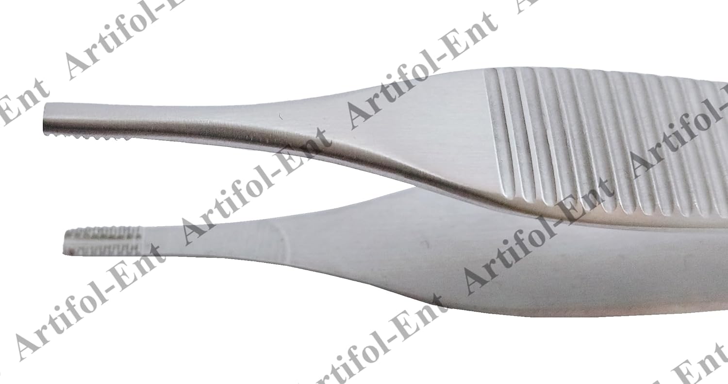 Adson Brown Tissue Forceps Set – 4 Pieces, 12 cm (4.7") | 9×9 Teeth | Premium Stainless Steel, Reusable & Autoclavable Set #114910119-1