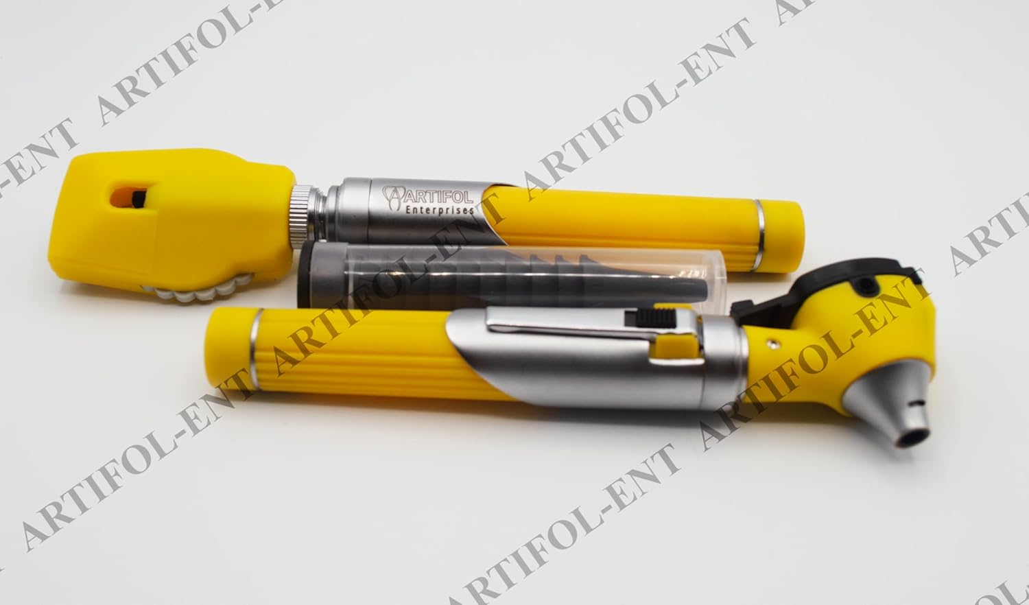Artifol - Student Home Use New Ent - Otoscope Examination Kit Fiber Optic Diagnostic Set Yellow Colour # OS1089