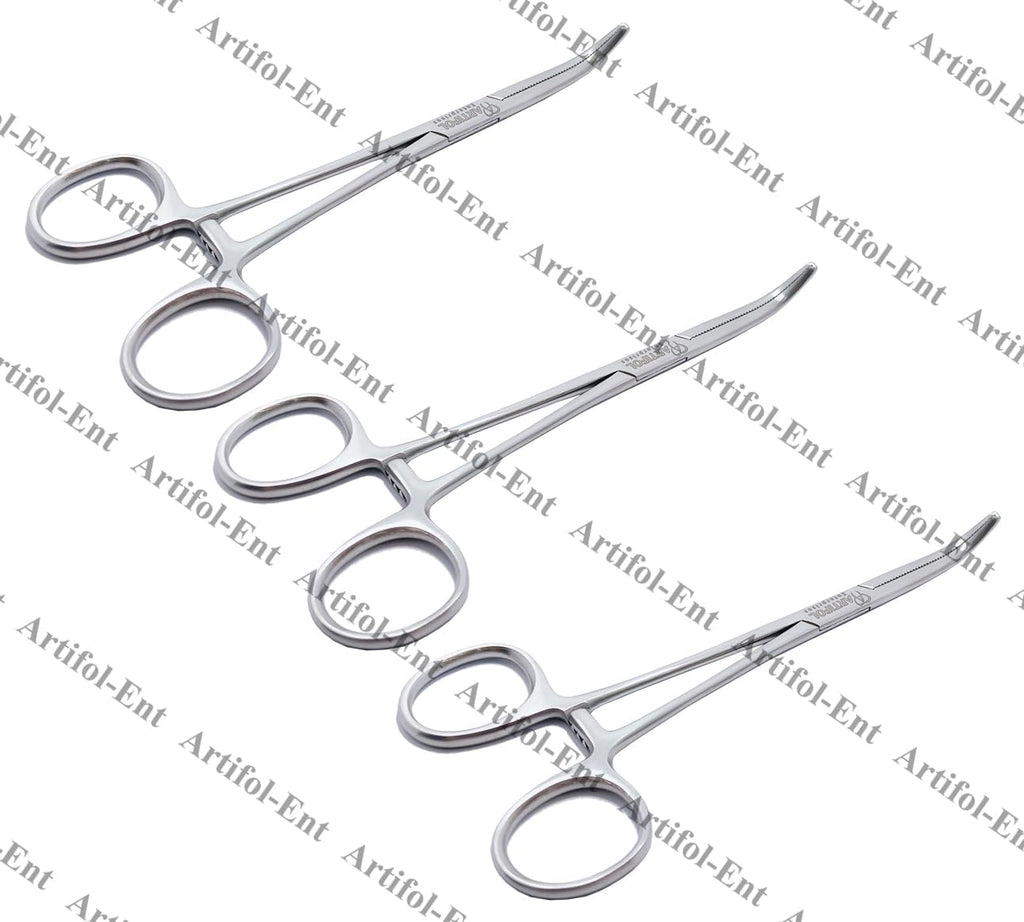Mixter Dressing Forceps – 15.5 cm Curved | 3 Pcs Set | Stainless Steel | Autoclavable #115910231