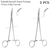 Schnidt Sawtell Tonsillenzange – Vollständig gebogene 19 cm (7,5 Zoll) chirurgische Klemme (2er-Set) #115910193