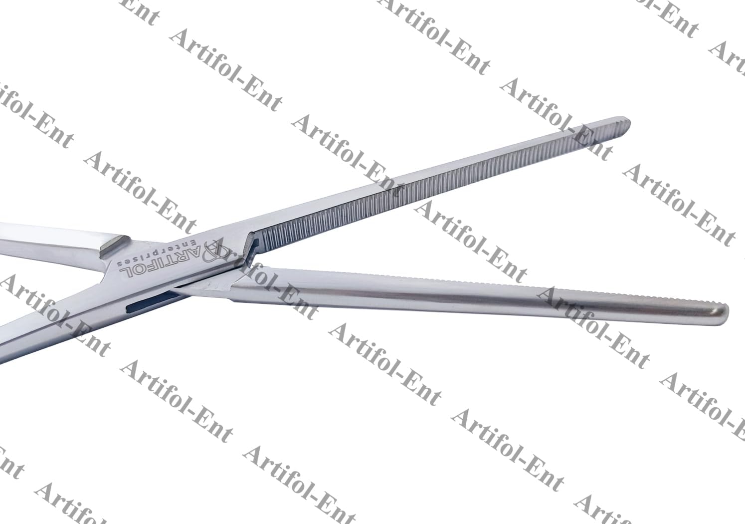 Artery Forceps – Straight, 24 cm (9.5") | Stainless Steel Hemostatic Forceps with Serrated Jaws & Ratchet, 2-Piece Set #115910221