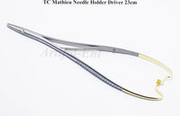 TC Mathieu Needle Holder Driver 23cm 9" with Tungsten Carbide Inserts Surgical Forceps Dental Plier 2 Pcs #132910170