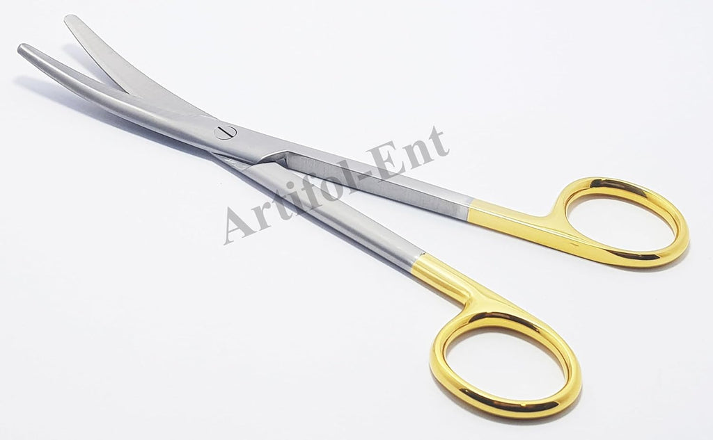 TC Mayo Scissors Curved 17 cm – 2 Pcs | Tungsten Carbide Cutting Edges | Stainless Steel Surgical Scissors #113910605