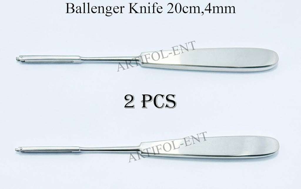 Ballenger Swivel Knives Straight 20 cm (4 mm) – Surgical ENT Precision Instrument | Stainless Steel | 2 Pcs