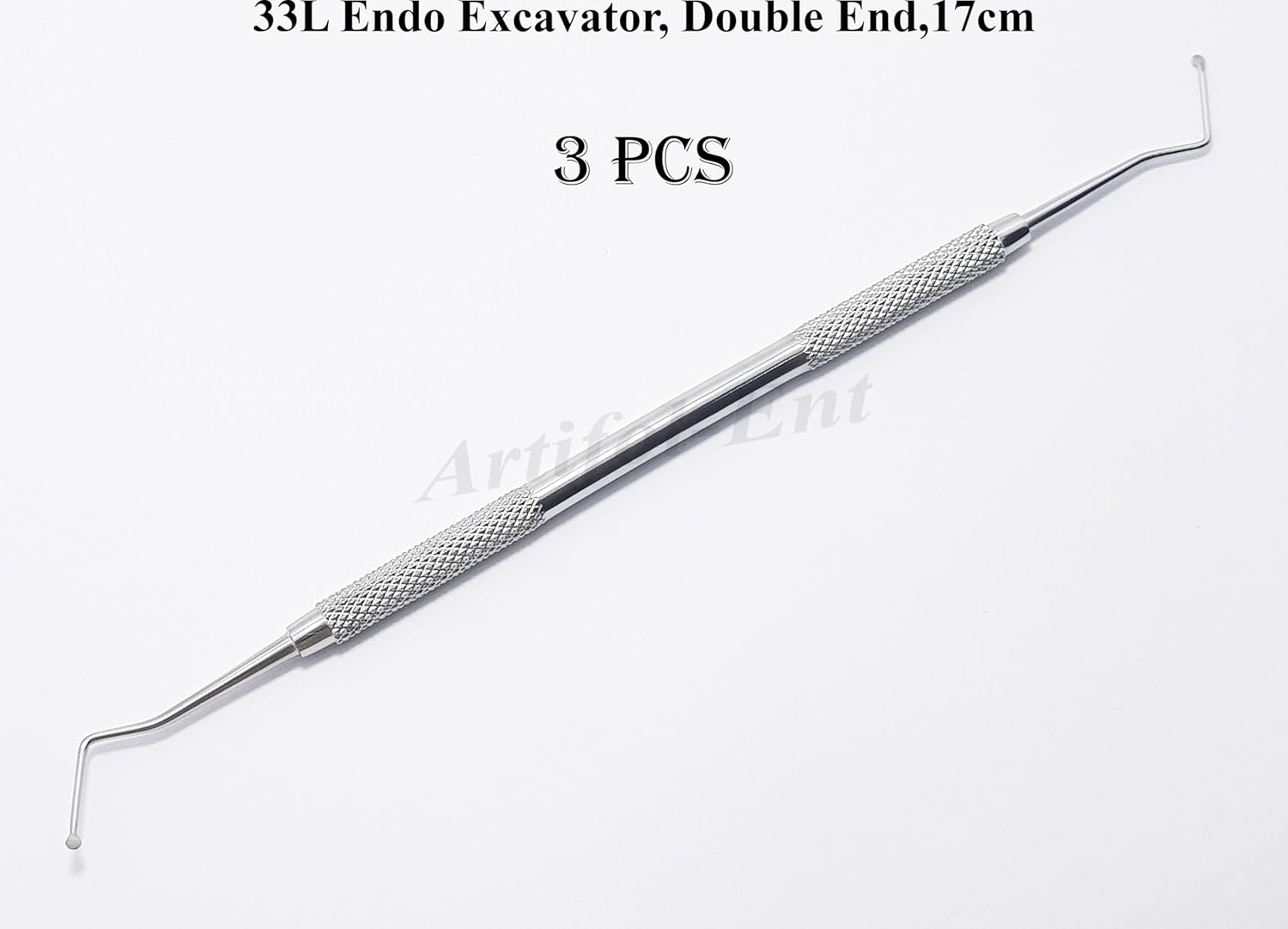 3 Pcs Dental Endodontic Spoon Excavators 17cm Double Ended 33L Stainless Steel Restorative Endo Instruments # EXC33L