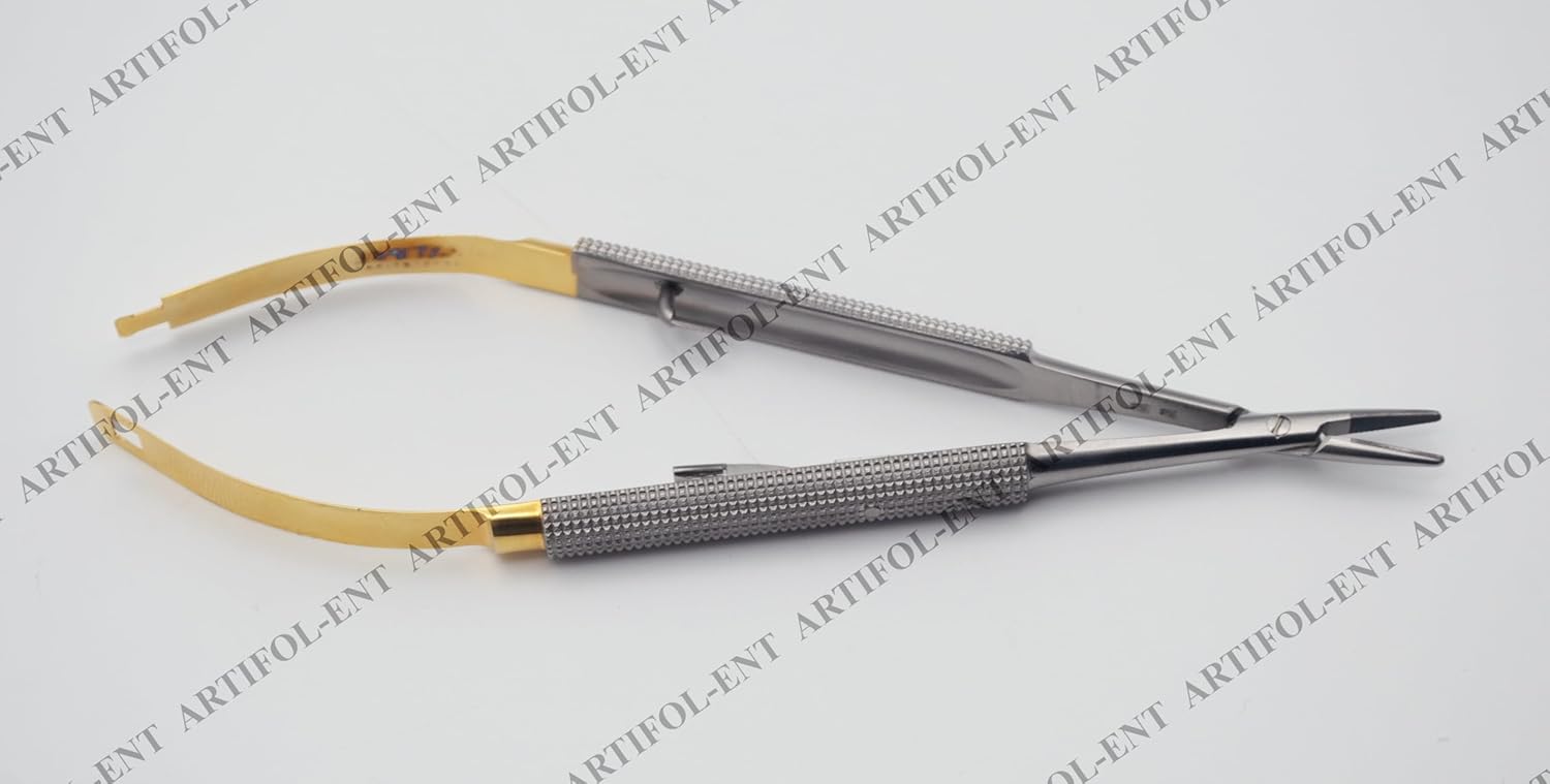 Master-Pack: TC Castroviejo Micro-Needle Holders – 14 cm Straight (2 Pcs Set) Elite Tungsten Carbide (TC) Jaw Inserts | High-Precision Spring-Action Design | #132910215-1