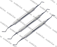 8A Gingival Retraction Cord Packer – Set di strumenti per otturazioni in composito (3 pezzi) | Punte rivestite in titanio nero – TNPFI8A