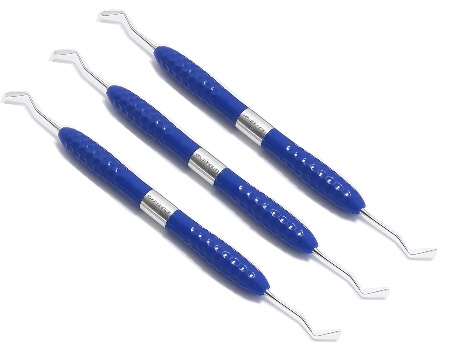 CT3 Zahnfüllungsinstrumente für Komposit – 17 cm (3er-Set) Doppelseitige Präzisionsspitzen | Blaue Silikongriffe | #CT3