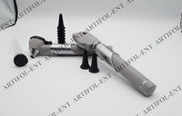 Artifol - Nouvel arrivage pour usage domestique et étudiant - Kit d'examen otoscopique, ensemble de diagnostic à fibre optique, couleur grise # OS1092