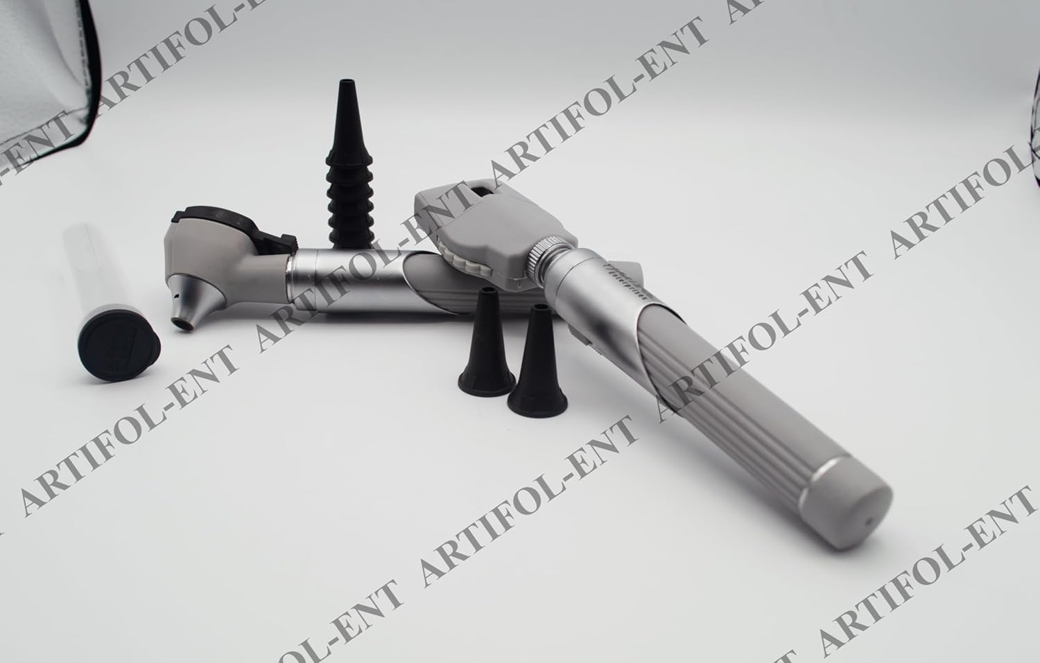 Artifol - Student Home Use New Ent - Otoscope Examination Kit Fiber Optic Diagnostic Set Gray Color # OS1092
