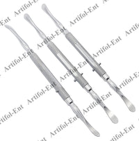 Freer Septum Nasal Elevator – 18 cm (7") | Stainless Steel ENT Surgical Instrument | 3-Piece Set #123910008 | Reusable & Autoclavable