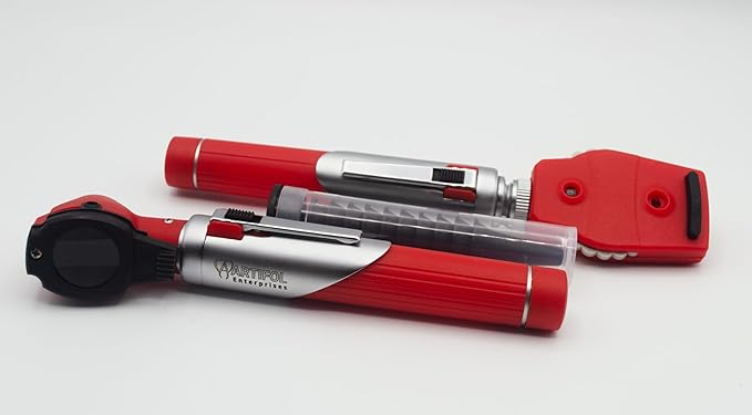 Student Home Use New Ent Otoscope & Ophthalmoscopes Examination Kit Fiber Optic Diagnostic Set Black Color OS1015