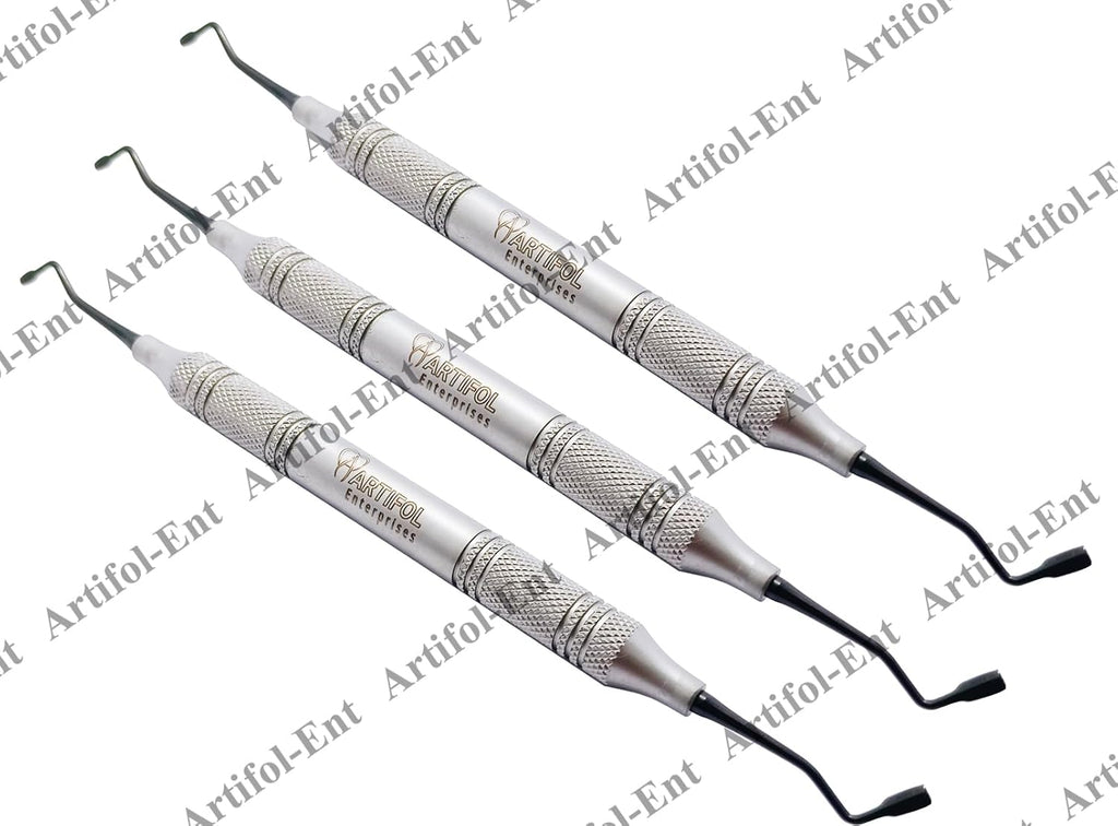 Plugger Tanner Posterior Composite Filling Instruments | 3-Piece Dental Kit | Titanium Black Non-Stick Tips #TNPLGOT