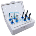 Dental Implantology Drill Kit – 8-Piece Universal Implant Drill Set | Black-Coated with Laser Markings & Plastic Holder #OS1067
