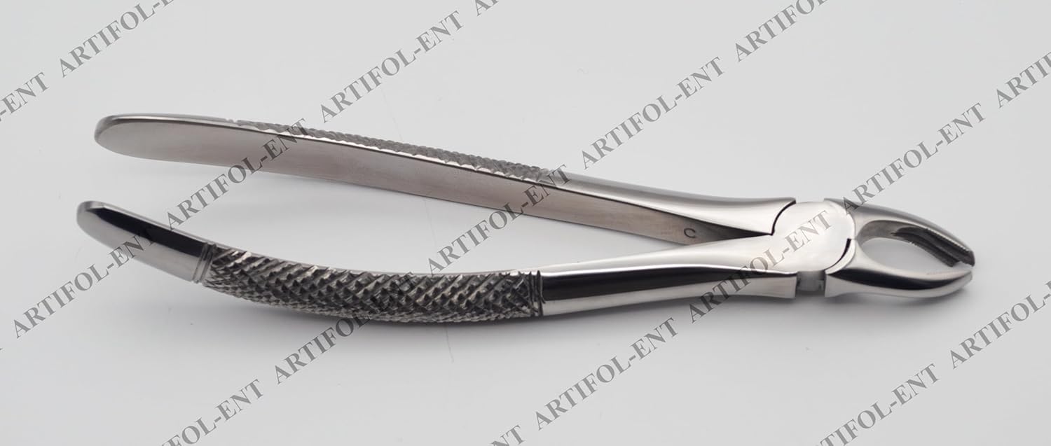 Professional Extraction Forceps Upper Molar Left 18E – Anatomical Deep-Grip Beaks | High-Performance Stainless Steel Extraction Instrument | Precision Anti-Slip Handle & Calibrated Pivot #FX18E
