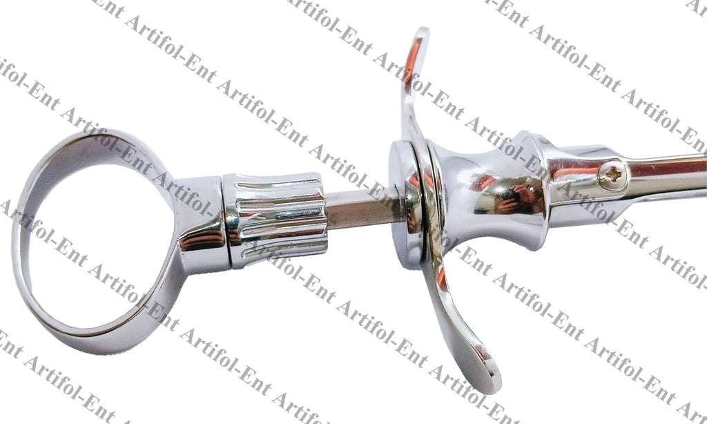 Dental Ring-Handle Cartridge Syringe – 1.8 mL | EU Thread, Three Aspiration Hooks | Brass with Chrome-Plated Finish, Reusable & Autoclavable #OS1079