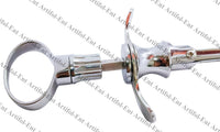 Dental Ring-Handle Cartridge Syringe – 1.8 mL | EU Thread, Three Aspiration Hooks | Brass with Chrome-Plated Finish, Reusable & Autoclavable #OS1079