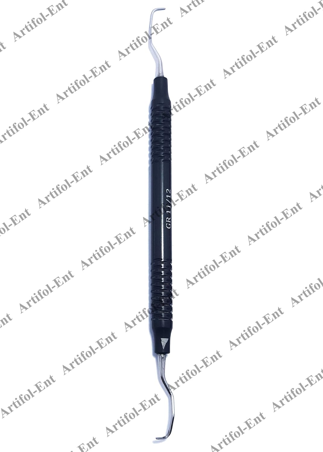 Strumenti parodontali a doppia estremità | Manici cavi in ​​alluminio con rivestimento nero | #GR1112