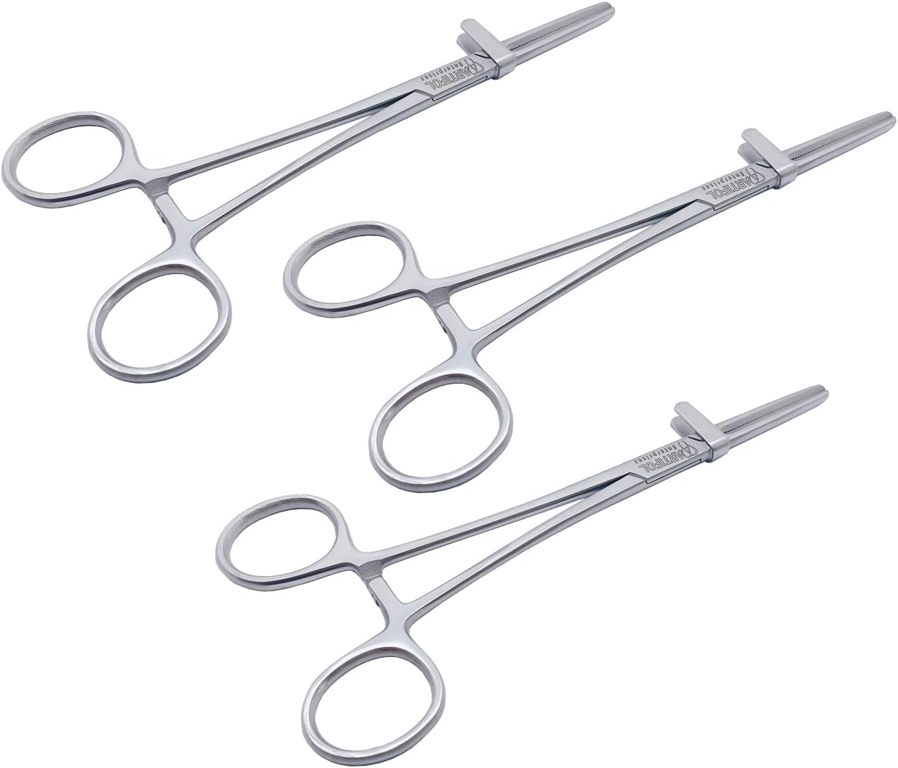 Schlauchschelle – 18 cm | 3er-Set | Edelstahl | Hämostat-Verschluss | Autoklavierbar #115910362