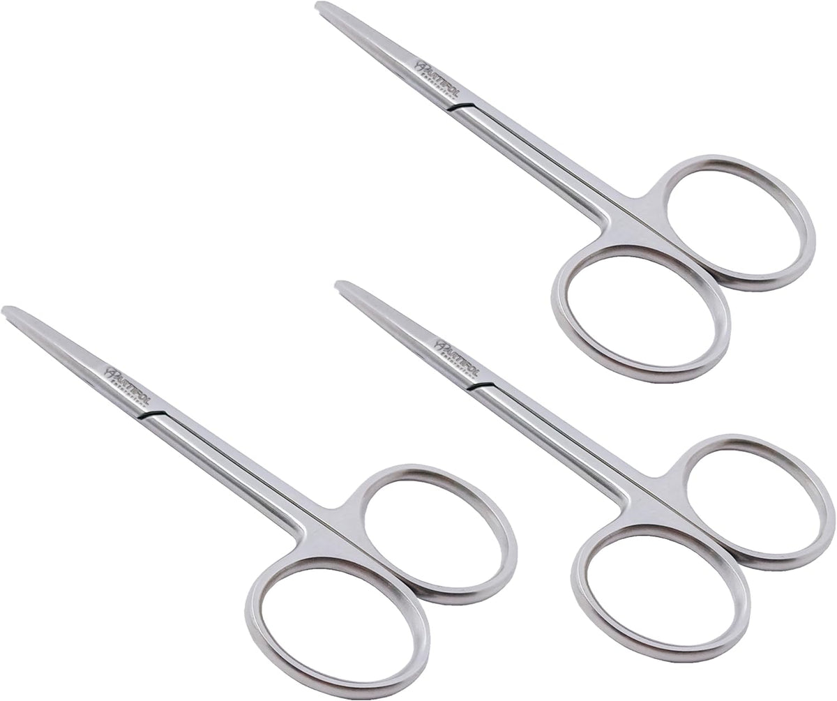 3-Piece Spencer Ligature Style Scissors – 9 cm | High-Grade Stainless Steel Precision Cutting Tools | Sharp Pointed Tips, Precise Action & Durable Build | Ideal for Crafting & Detailed Material Cutting #113910399
