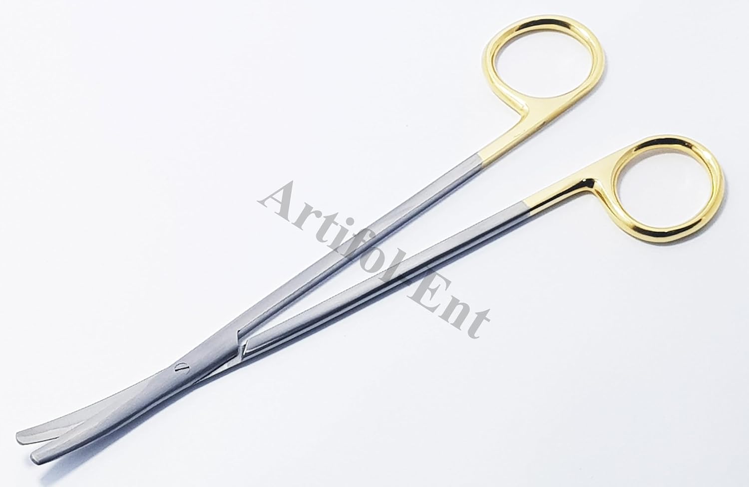 TC Metzenbaum Delicate Dissecting Scissors Curved 18 cm (7”) – 2 Pcs | Tungsten Carbide Inserts | Gold Ring Handles #113910650