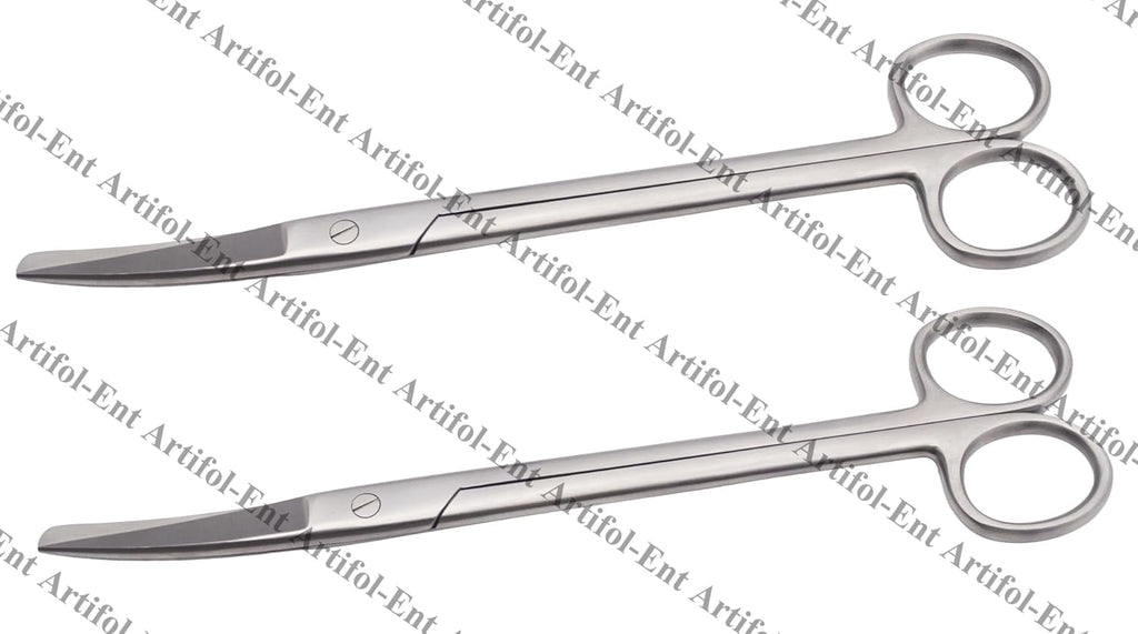 Elite 2-Piece Sims Gynaecological & Technical Scissors – 20 cm Curved | Stainless Steel | Sharp/Blunt Tip #113910123