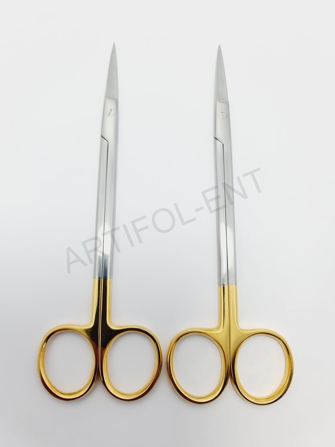 TC Kelly Scissors Set | 2-Piece Straight Scissors 16 cm | Tungsten Carbide Edges, Stainless Steel #S5002