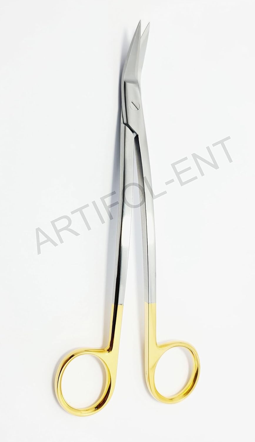 TC Dean Scissor 17 cm (6.75") – Tungsten Carbide Gold-Plated Premium Surgical Tissue & Tonsil Scissor | Stainless Steel | Art # S5009